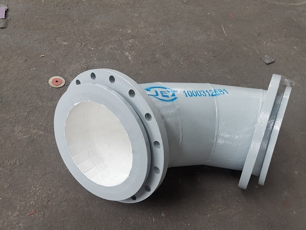 法蘭陶瓷式耐磨彎頭