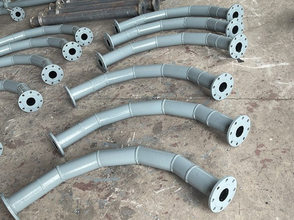 DN200離心澆鑄耐磨陶瓷彎頭