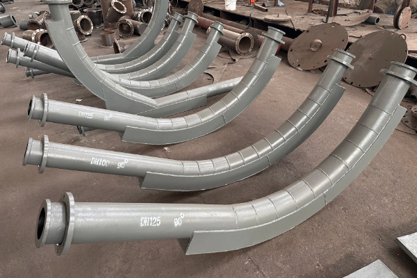 90°雙金屬複合耐磨帶背包彎頭