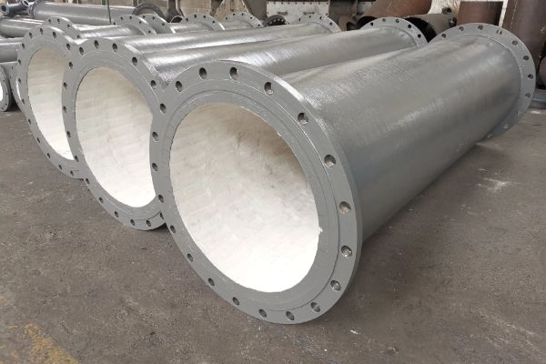 輸送石灰漿液管道內襯陶瓷管 輸送石灰漿液管道內襯陶瓷管